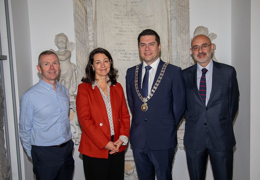 HOMA (2) David Kelly, Director Southern Regional Assembly, Sofia Alves, Director, DG REGIO, Cllr Andrew McGuinness, Cathaoirleach Southern Regional Assembly, Hugo Sobral, Deputy Director-General, DG REGIO at Head of Managing Authorities Network Meeting in the Medieval Mile Museum, Kilkenny