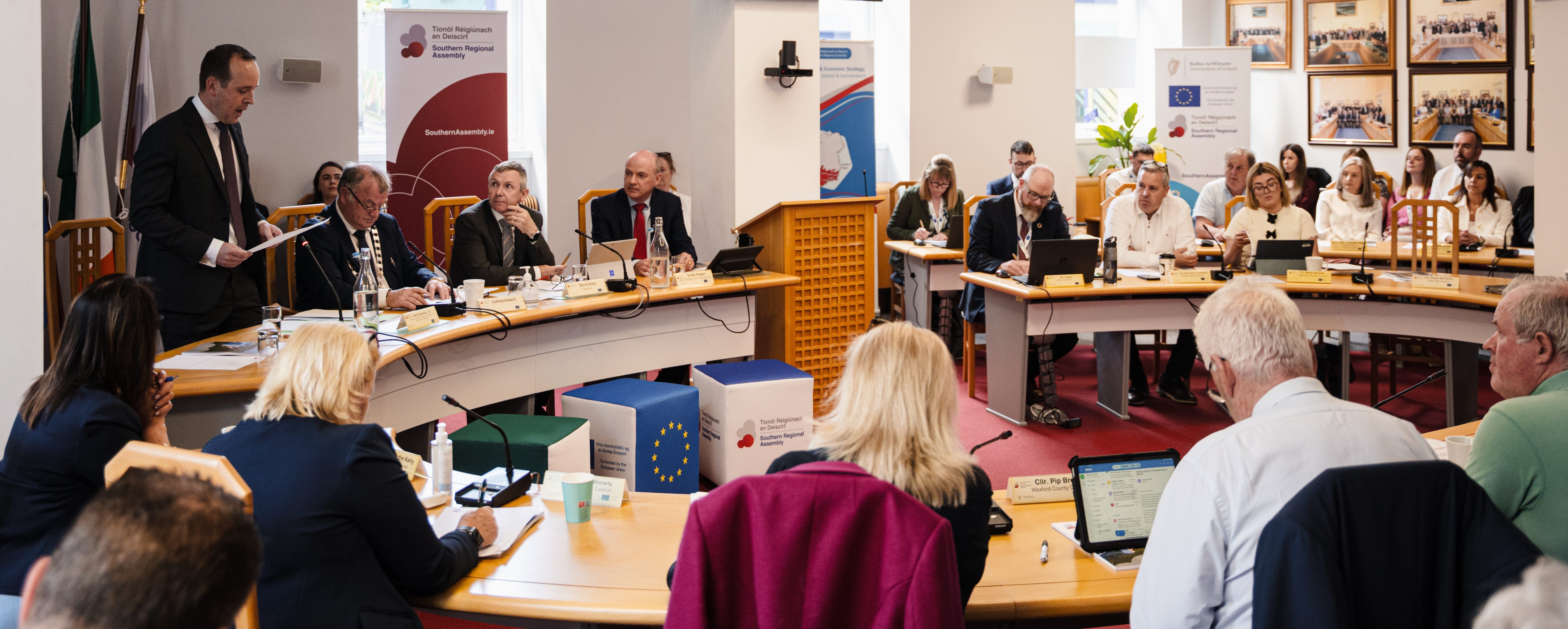 Councillors at the Assembly Meeting in the Chamber